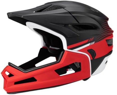 SZLIFE Casco Integrale per Bici, caschi da Ciclismo, Attrezzatura per Ciclismo, Casco Regolabile per Uomo e Donna, per Ciclismo, Sport all'Aria Aperta, Nero Rosso