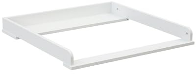 WEBABY - Wickelauflage aus Holz für Babykommode 70 cm UNO - Weiß - 71 x 72,5 x 8 cm