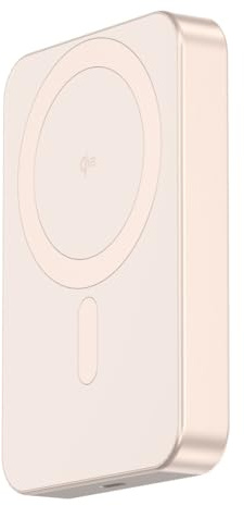 DECODED Wireless Power Bank, 10,000mAh, Qi2 Certified Ultra-Fast 15W, MagSafe Compatible Portable Charger, Magnetic Battery Pack for iPhone Air/17/16/15 Series, USB-C Cable Included, Gold