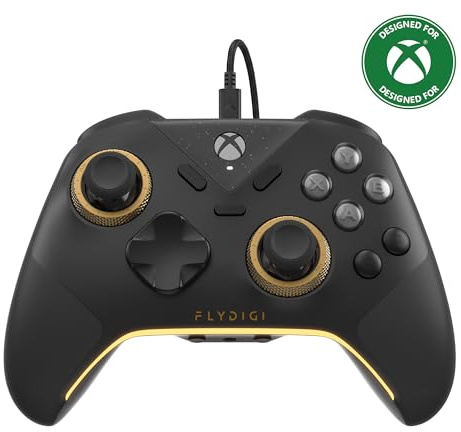 FLYDIGI VADER 5S Wired Controller for Xbox Series X|S, Xbox One, Windows 10/11, FORCEFLEX Adjustable Tension Joysticks, FORCESWITCH Triggers, 6 Remappable Buttons, 3.5mm Audio Jack