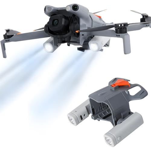 Drohnen Nachtlicht für DJI Mini 5 Pro, LED Schnellfreigabe Nachtflug Notblinker Fluglicht Scheinwerfer Nachtfluglicht Warnlicht mit Halterung Suchlicht-Kit Zubehör