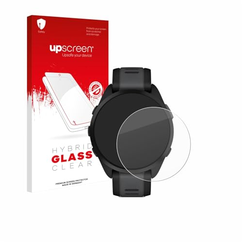 upscreen Schutzglas für Garmin Forerunner 165 Music | Transparenter Displayschutz Made in Germany Klare 9H Schutzfolie Glas-Folie Montage-Set Anti-Fingerprint