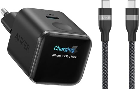 Anker Chargeur USB C 45W & Câble USB-C 240W Tressé Upcyclé (Lot)