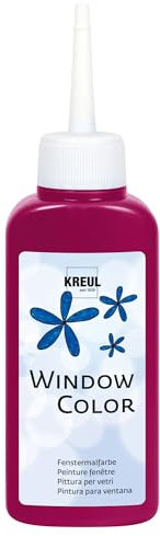KREUL 42712 - Window Color magenta 80 ml, Fenstermalfarbe auf Wasserbasis, mit strukturierter Oberfläche, für Glas, Spiegel, Fliesen und andere glatte Flächen