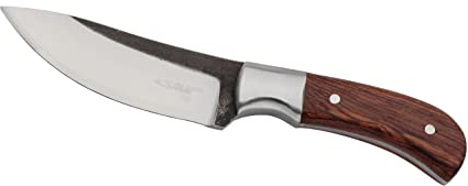 OLEIO Ganli Jagdmesser mit 11,5 cm Klinge I aus 67 Lagen I Überlebensmesser, Gürtelmesser, Outdoor/Survival Messer aus 5CR15MOV Stahl mit Ledergriff, Ledertasche und Holzbox