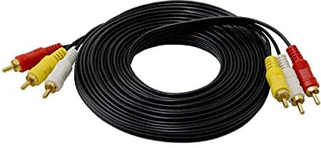 Oypla 5m Triple 3 Phono 3RCA to 3RCA AV Audio Video Gold Cable Lead