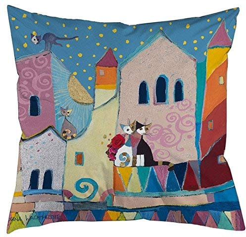 Rosina Wachtmeister Kissenbezug Little Town 40x40cm