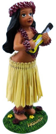 KC Hawaii Girl with Ukulele Mini Dashboard Doll 4 by