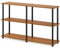 Furinno 3-Ebenen Mehrzweck-Regal, holz, Helle Kirsche/Schwarz, 29.46 x 119.89 x 74.93 cm