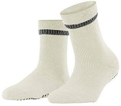 FALKE Damen Stoppersocken Cuddle Pads W HP Baumwolle rutschhemmende Noppen 1 Paar, Weiß (Off-White 2049), 35-38
