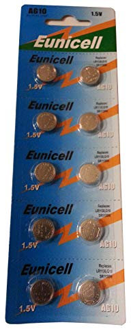 Batterie a bottone di alta qualità, confezione da 10 pezzi, AG10 LR54 LR1130 L1131 SR1130W 389 G10