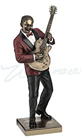 Unbekannt Dekofigur Gitarrenspieler, kaltgegossen, 32 cm, bronzefarben