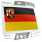 Kiwistar - Aufkleber - Rheinland-Pfalz - Bundesland Deutschland Autoaufkleber Sticker Flagge