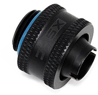 XSPC G1/4 Compression Fitting V2 for 3/8 ID 1/2 OD 13/10mm Tubing Matte Black