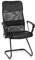 hjh OFFICE 668011 Besucherstuhl ARTON V Netz-Stoff Kunst-Leder Schwarz Freischwinger-Sessel Schwing-Stuhl Büro Konferenzstuhl Armlehnen Schreibtisch-Stuhl Hohe Rückenlehne Vierfußstuhl