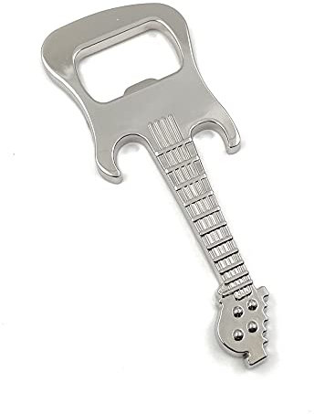 Onwomania Porte-clés E-Girarre Guitare Ouvre-bouteille Pendentif Argent Métal Charm