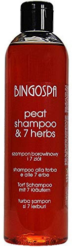 BINGOSPA Torf Shampoo mit sieben Kräutern fur fettige Haare, Haarregeneration, Haarstärkung - 300 ml