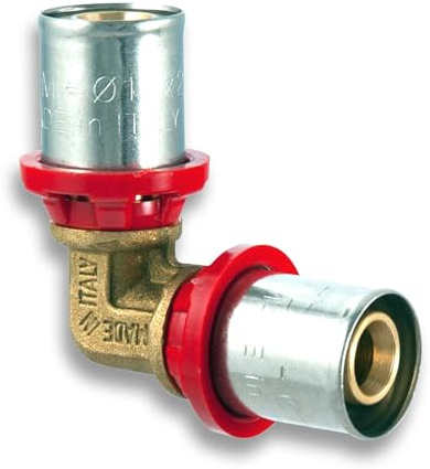 TDM 25er Pressfitting Bogen/Winkel 90° – für 2,5mm Rohr, Aluverbund- und Mehrschichtverbundrohr, DVGW geprüft, 25 x 25