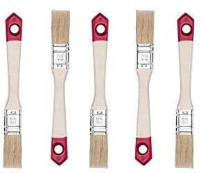 HARDY WORKING TOOLS Flachpinsel-Set 5-teilig, 5 Stück – 20 mm Breite, Malerpinsel Set mit Holzgriff, Lackpinsel Serie *40*, 5PCS, Pinselset A0202-400507