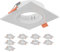 ledscom.de 10 cadres d'encastrement au plafond KUN, angulaires, pivotants, blancs