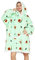 chuangminghangqi Cosy Hoodie Deckenpulli Oversized Pullover Damen Riesige Fronttasche Tragbare Decke mit Ärmeln Sofadecke Übergroße Decken Hoodie Sweatshirt Warme Schlafanzug(Avocado)