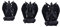 Nemesis Now Three Wise Baphomet, 10,2 cm, Schwarz
