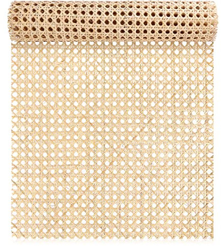 Rollo de Mimbre Natural, 1x0,35m Correas de Caña Natural Cane Webbing Rattan para Proyectos de Caning Anís Estrellado Ratán Rollo para Manualidades Gabinete Silla Muebles