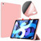 VAGHVEO Custodia per iPad 11a Generazione A16 11 Pollici 2025/ iPad 10a Gen. 10,9 2022 Cover Posteriore Flessibile In Morbido TPU, Supporto a Tre Pieghe Custodie Protettive Case Shell, Oro Rosa
