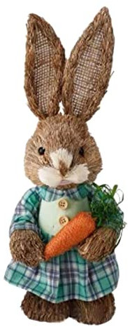 Osterhasen Figuren Deko Hase Osterliche Figuren Festlich Figuren Gartendeko Osterdeko Frühlingsdeko Osterhase handgemacht Deko Osterhase Osterdekoration Deko Hase handgefertigte Hasen (AA, One Size)