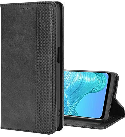 EasyShow Coque pour Tecno Spark 10 5G Housse, Étui en Cuir PU Coque avec Fente Carte, Flip Cover Fermeture Magnétique und Flip Béquille Etui pour Tecno Spark 10 5G Coque-Noir
