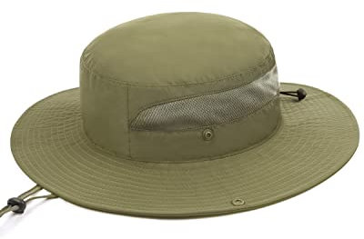 Zylioo XXL/3XL Safari Sonnenhut für Großen Kopf Herren UV/UPF50+ Buschhut Boonie Hat Übergroße Wanderhut Outdoor