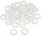 Grekywin 50-pcs Silikon-flache Unterlegscheibe 19mm OD, 11mm ID, 3mm Stärke, Dichtung für Duschschlauch (weiß)