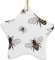 Lustige Bienen Druck Personalisierte Weihnachtskugel, Keramik Sternform Weihnachten Hängende Ornament, Weihnachtsbaum Dekoration Für Freund Freundin Frau Xmas Geschenke