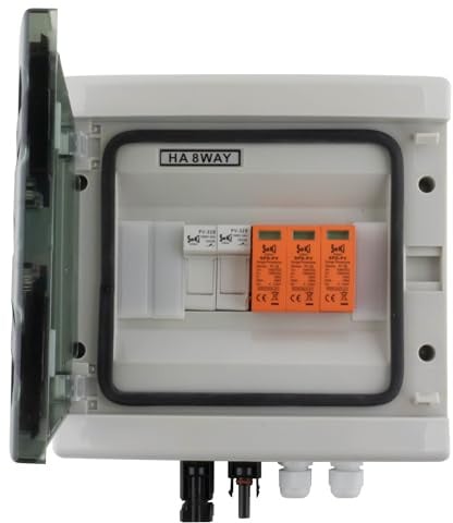 SeKi DC 1 String 3P T2 Solar Anschlusskasten Überspannungsschutz/Blitzschutz 32A 1000V; Aufputz Gehäuse IP65 8 Module; PV Photovoltaik