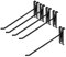 Oshhni 5 Stück Wandhaken, Haken für Gitter, Wandpaneel, Zubehör für, schwarz 25cm