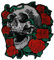 Rose Flower Skull Embroidery Iron on Patches for Clothes Large Size Biker Backpack Jackets DIY Badges Accessory