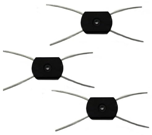 DHliIQQ Cabezal de desbrozadora de hilo, 1/3 piezas de cabezal universal de desbrozador de césped, cabezal de desbrozador eléctrico de repuesto de alambre de acero, cabezal de recortadora de malas