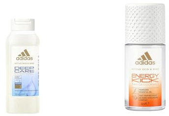 adidas Active Skin & Mind female Set - Deep Care Duschgel & Energy Kick Roll-On
