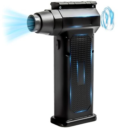 Auveach Aria Compressa Elettrica Portatile 130000 Giri/Min Mini Soffiatore Velocità Regolabile Motore Senza Spazzole per la Pulizia del PC Auto Foglie Neve