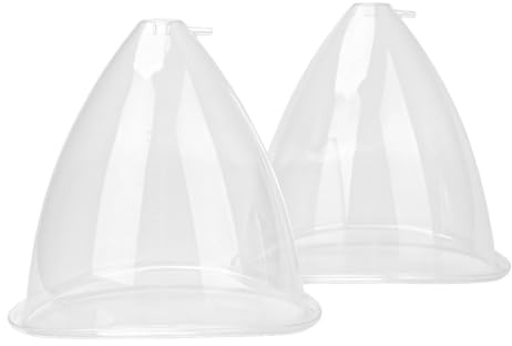 byepica 2 ventose trasparenti da 1800 ml, accessori per sollevamento glutei, compatibili con la maggior parte delle macchine sottovuoto, in plastica trasparente