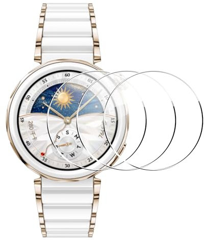 FDHYFGDY 3 Pièces Films de Protection d'écran pour Huawei Watch GT 5 Pro 42mm Verre trempé, Film Protecteur de dureté 9H, [sans Bulles] [Anti-Rayures]