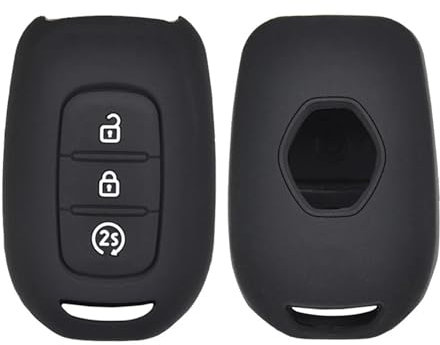 XEBRAD 3 Buttons Silicone Key Case Cover, kwid Symbol Trafic, for Dacia, Sandero Logan Duster Clio Captur Laguna 2016 2017 car key shell
