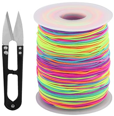Filo elastico per la creazione di gioielli, corda in gomma arcobaleno, colore elasticizzato, per gioielli fai da te (colore )