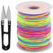 Filo elastico per la creazione di gioielli, corda in gomma arcobaleno, colore elasticizzato, per gioielli fai da te (colore )