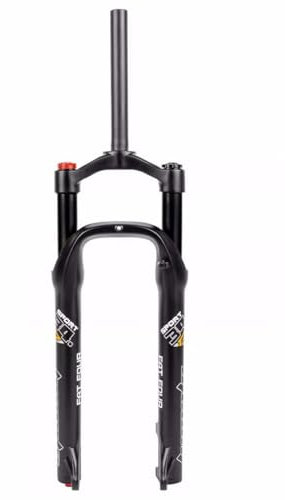 Forcella ammortizzata Fat Bike 26x4.0'' Forcella ad aria MTB 1-1/8 Forcella per bici a tubo dritto 100mm di escursione QR Freno a disco Forcella anteriore Rimbalzo regolabile Blocco manuale (Colore: