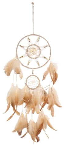Feather Dream Catcher, Bedroom Dreamcatcher Pendant, Shell Moon Star Dreamcatcher, Handmade Dreamcatcher Decoration, Bedroom Wall Decor, Wall Hangable Dreamcatcher for Bedroom