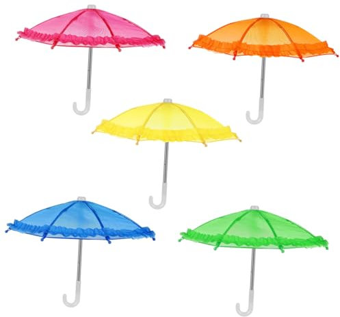 TOYANDONA Miniatur Regenschirme Für Bunte Dekorative Mini Schirme Als Puppenzubehör Und Fotorequisiten Ideal Für Kreative Spielideen Und Deko