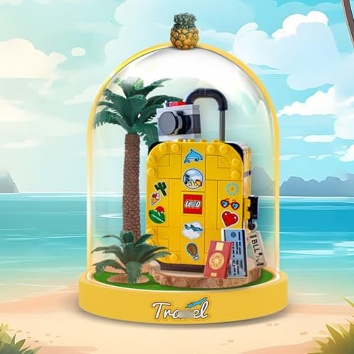 Acrylic Figures Display Box for LE-GO for 40817 Suittcase Acrylic Storage Box Dustproof Transparent Box Custom Display Case Storage Box (No Model)