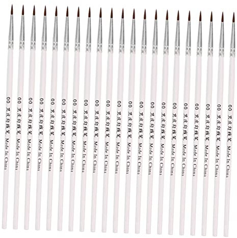 Veemoon 100stücke Nylonhaarpinsel Für Aquarell Öl Modell Nail Art Mit Holzgriff Acrylmalpinsel Detailfarbe Für Künstler Und Maler