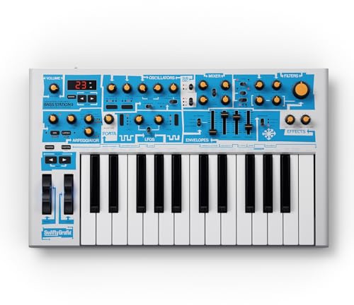 Novation Bass Station II Swifty Edition – Limited-Edition Paraphonic Analogue Bass Synthesiser with 60 New Artist Patches, AFX Mode, USB Powered, Dual Oscillators, Filters, and a Unique Colorway